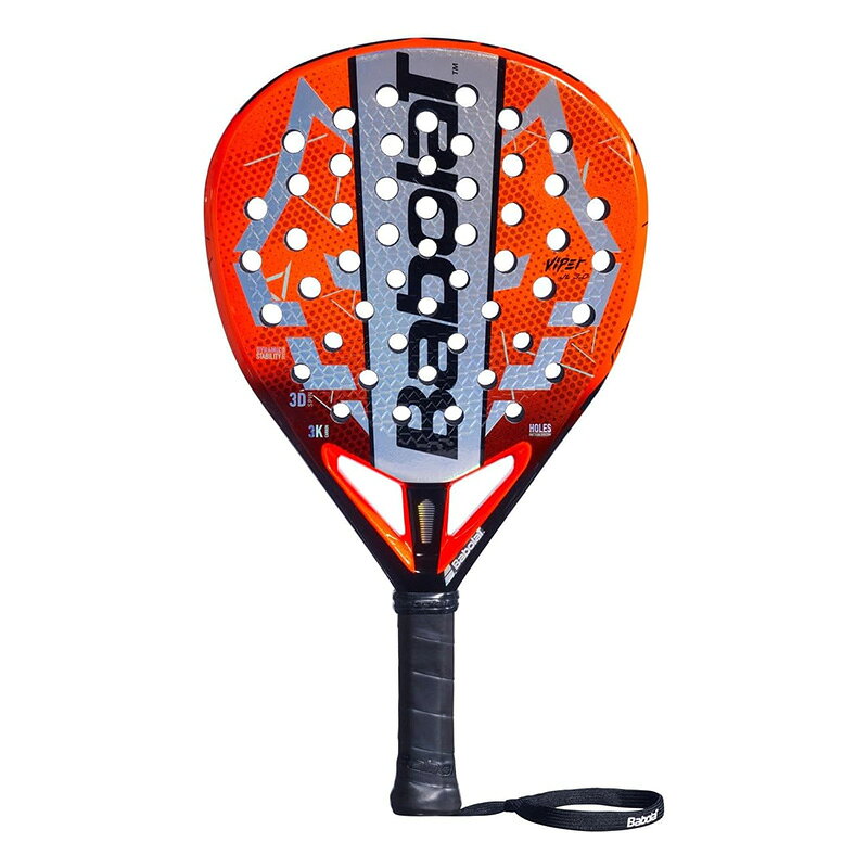アクトス楽天市場店のBabolat パデルボールラケット Viper Juan Lebron 3.0 2026年モデル オレンジ×ブラック 150174 バボラ Padel ヴァイパー フアン・レブロン｜アングル2