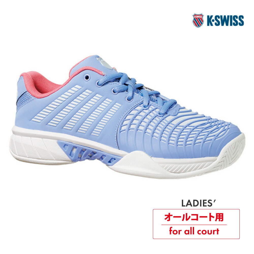 【4日20時〜エントリーで全品ポイント10倍】K・SWISS　エクスプレス ライト 3 ウイミン　KS98562416BP　EXPRESS LIGHT 3 WOMEN　ライトブルー×ピンク　オールコート　レディース