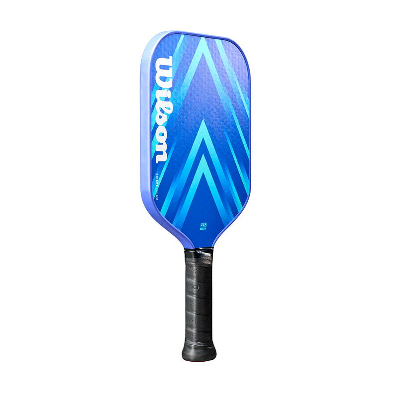 アクトス楽天市場店のウィルソン ピックルボールパドル FIERCE TEAM V2 2 26SS Blue/White WR89138011U2 Wilson PICKLEBALL ラケット 13mm ファイバーグラス ブルー×ホワイト｜アングル3