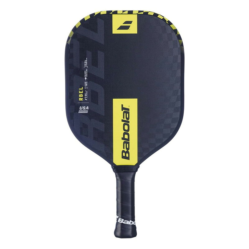 アクトス楽天市場店のBabolat ピックルボールパドル PADDLE RBEL レベル ブラック/イエロー 160026 バボラ ラケット｜アングル2