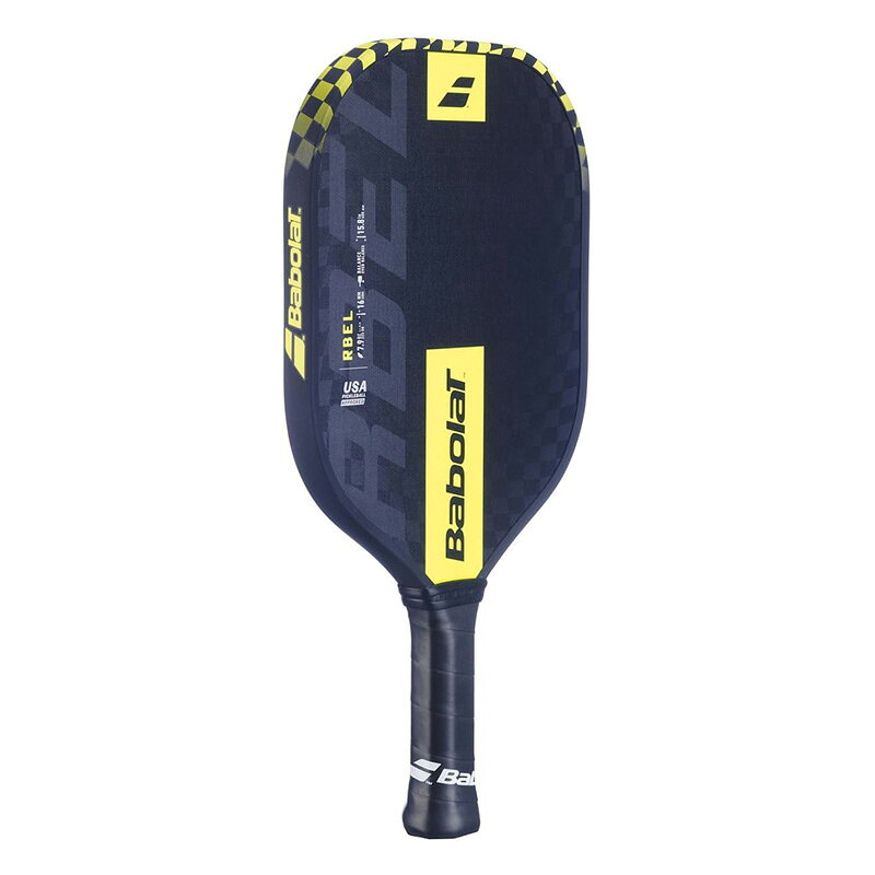 アクトス楽天市場店のBabolat ピックルボールパドル PADDLE RBEL レベル ブラック/イエロー 160026 バボラ ラケット｜アングル3