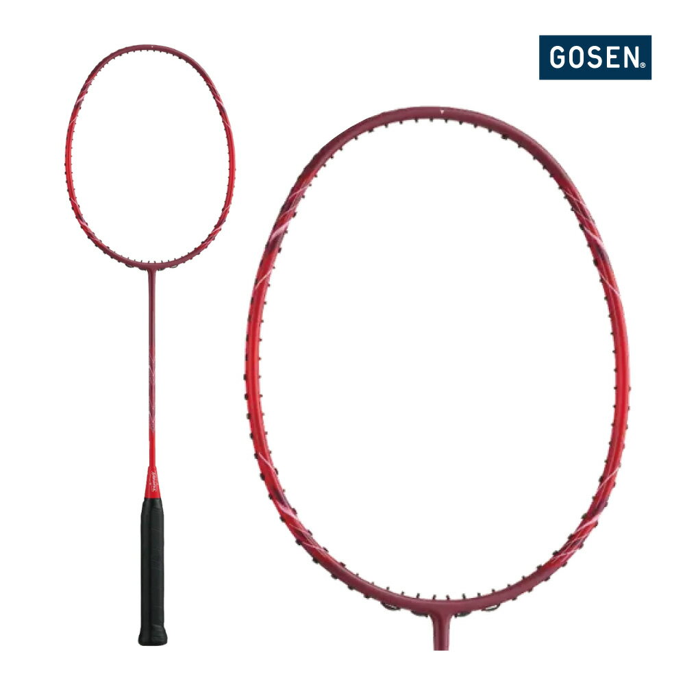 GOSEN　グラビタス 1.9-A　張上げ済み　BGV19A　2026SS　4U6　スタンダード　スリムボディ　レッド　バドラケ　バドミントンラケット　ゴーセン　GRAVITAS 1.9-A