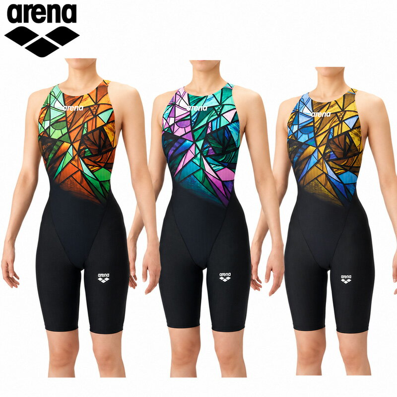 Rakuten - 【楽天スーパーSALE割引対象商品】アリーナ 【競泳水着】アクアレーシングスパッツ｜公式大会可 レディース 26SS ブラック AS6SRC86L arena 【WA承認】 スイムウエア オープンバック ハーフレッグ AQUA RACING 2026年春夏モデル 足付き