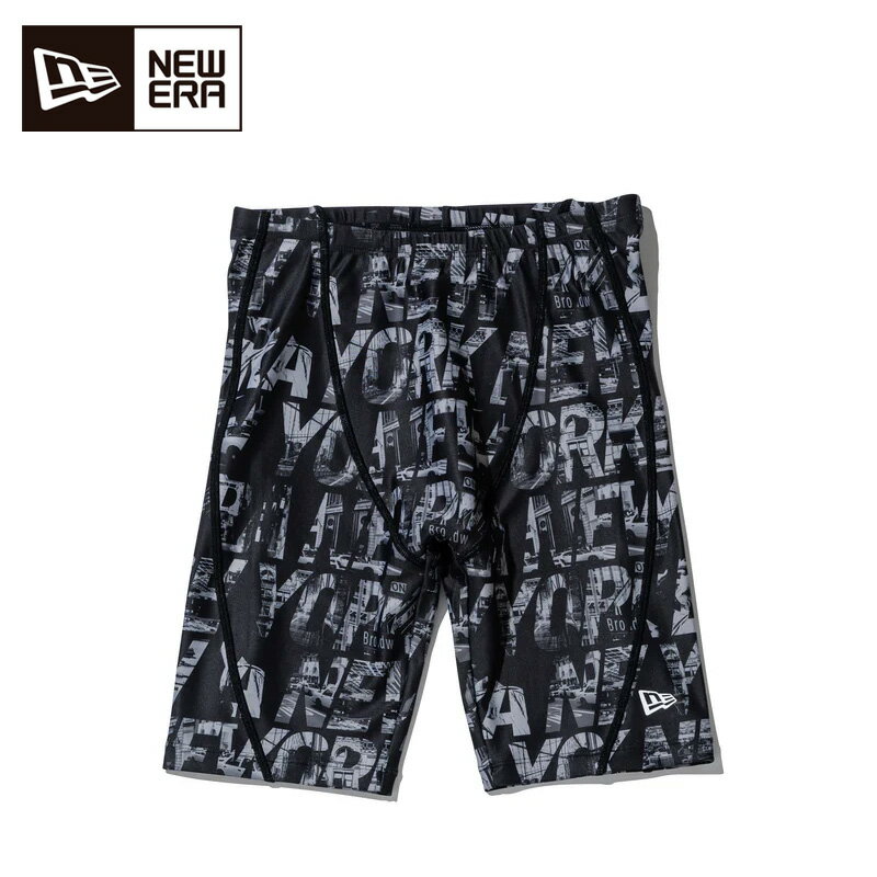 Rakuten - 【6/13~15 ショップポイント最大5倍】NEW ERA Men's スイム ジャマー モノグラム ブラック メンズ 26SS ブラック 15011841 スイムウェア 水着 膝上丈 柄デザイン ニューエラ M・L・XL・XXLサイズ 2026年春夏モデル