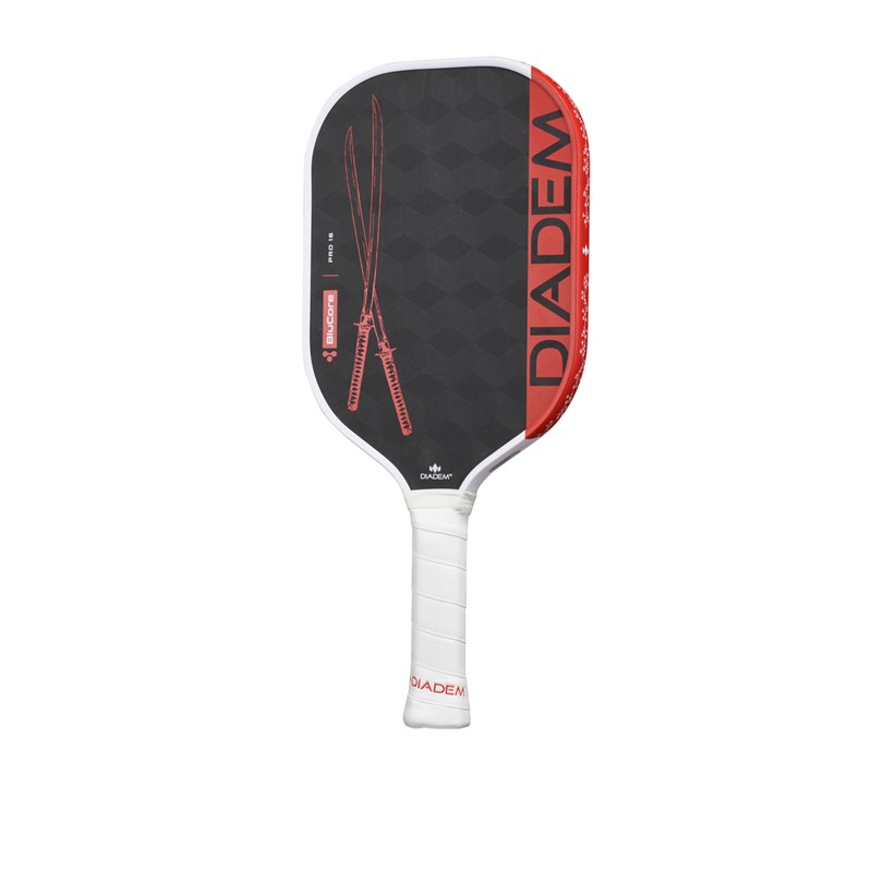 アクトス楽天市場店のDIADEM ピックルボールパドル EDGE BLUCORE PRO16 YUTA 26FW レッド×ホワイト TPA025 限定モデル ダイアデム PICKLEBALL PADDLE ラケット エッジ ブルーコア プロ16 船水雄太シグネチャーデザイン｜アングル3