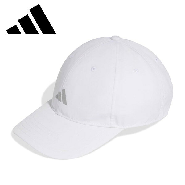 【商品名】 ランニングエッセンシャルクライマクール6パネルベースボールキャップ 【ブランド】 adidas(アディダス) 【メーカー品番】 JZ0507 【カラー】 White / Reflective Silver 【サイズ】 OSFW(54-57cm)・OSFX(57-60cm)・OSFL(60-63cm) 【素材】 ポリエステル100％（リサイクル素材100％） 【お手入れ方法】 洗濯時は手洗いモードでお洗い下さい。 【注意】 こちらの商品は、他の通販サイトと在庫共有しているため、ごくまれにご注文後でも在庫切れの場合がございます。 その際は連絡させて頂きますので、予めご了承ください。 また、実際の商品と比較し色味に若干の誤差が生じる場合がございますので、ご了承下さい。ランニングを、もっと快適に。 日々のランニングやトレーニングに最適な、軽量・通気性に優れたアディダスの6パネルキャップです。 独自の吸汗速乾テクノロジー「AEROREADY」と通気性に長けた「Climacool」のW効果により、汗を効果的にコントロール。長距離のランニングでも頭部をドライで涼しく保ちます。 フロントには夜間の視認性を考慮した反射ロゴを配し、バックのアジャスターで簡単にサイズ調整が可能。機能性とシンプルなデザインを兼ね備えた、ランナー必携の一品です。 ■特徴 ・フリーサイズ（調節可能なバックル） ・軽量かつ通気性の高いライトウェイト設計 ・CLIMACOOL(クライマクール)搭載 キャップ内部に風を呼び込み、頭皮と生地の間にこもる熱と湿気を逃がす独自機能。 優れた吸汗速乾素材との組み合わせで、長距離ランでも快適さが持続します。　 ・AEROREADY(エアロレディ)搭載 吸汗性・速乾性・透湿性を備えたベーシックテクノロジー。 一年を通して、快適な着け心地をサポートします。 ・ナイトランに対応するリフレクティブ（反射）ロゴ ・リサイクルポリエステル100%使用（サステナブル仕様）