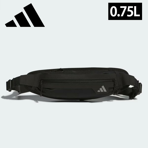 アディダス adidas ランニング ウエストバッグ 0.75L ユニセックス 26FW ブラック IT2046 ポーチ ベルト メンズ レディース 黒