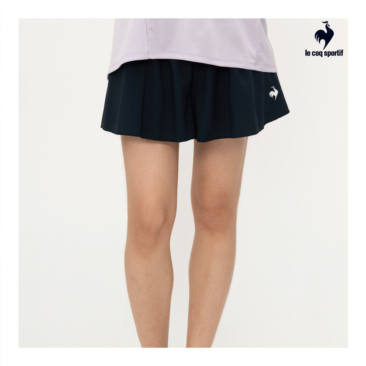 le coq sportif キュロット QTWXJE06-NV　2024SS ネイビー　ルコックスポルティフ WOMEN　テニス　スコート