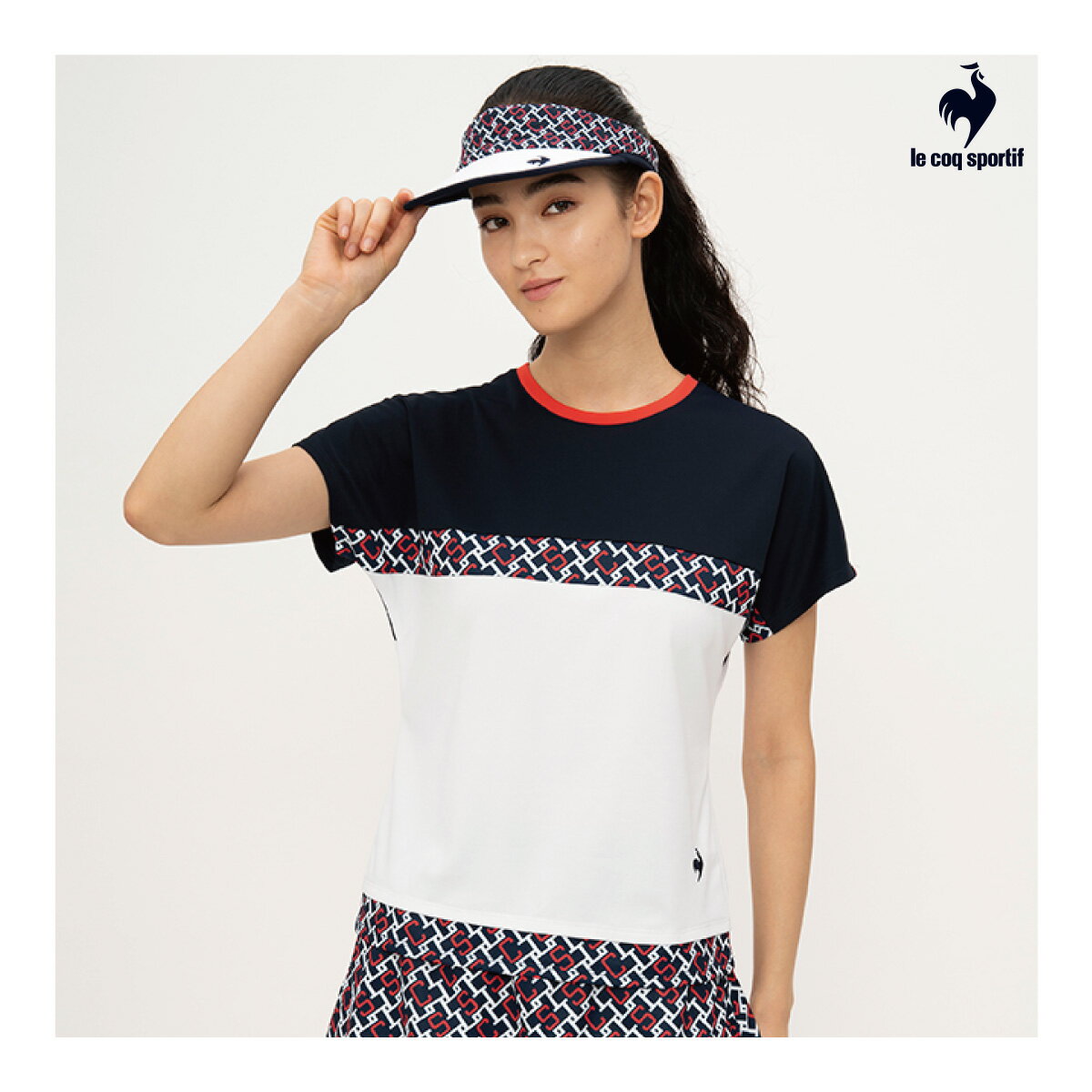 【ブラックフライデー★最大1500円OFFクーポン】le coq sportif 【前後2way】サンスクリーン ゲームシャツ QTWXJA03-WHNV 20...