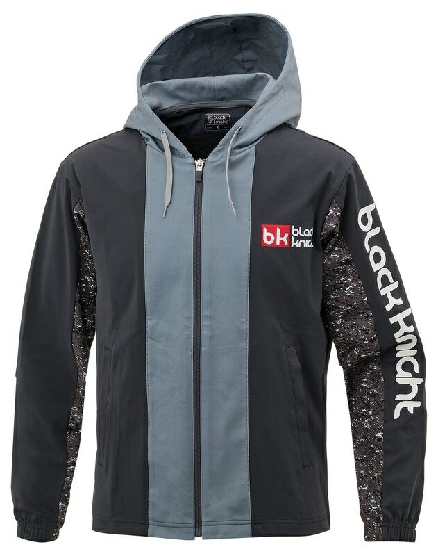 【ブラックフライデー★最大1500円OFFクーポン】Black knight フルジップパーカー グレー XLサイズ T-54..