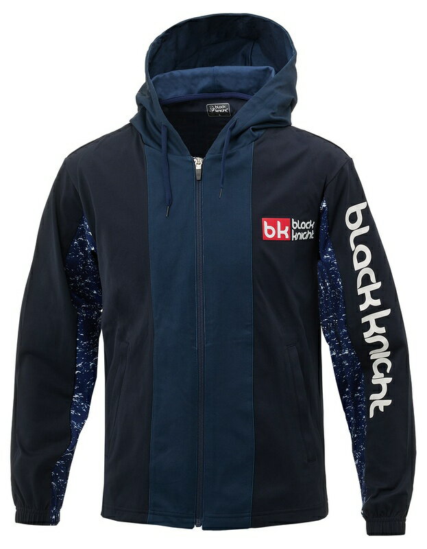 【ブラックフライデー★最大1500円OFFクーポン】Black knight フルジップパーカー ネイビー XLサイズ T-..