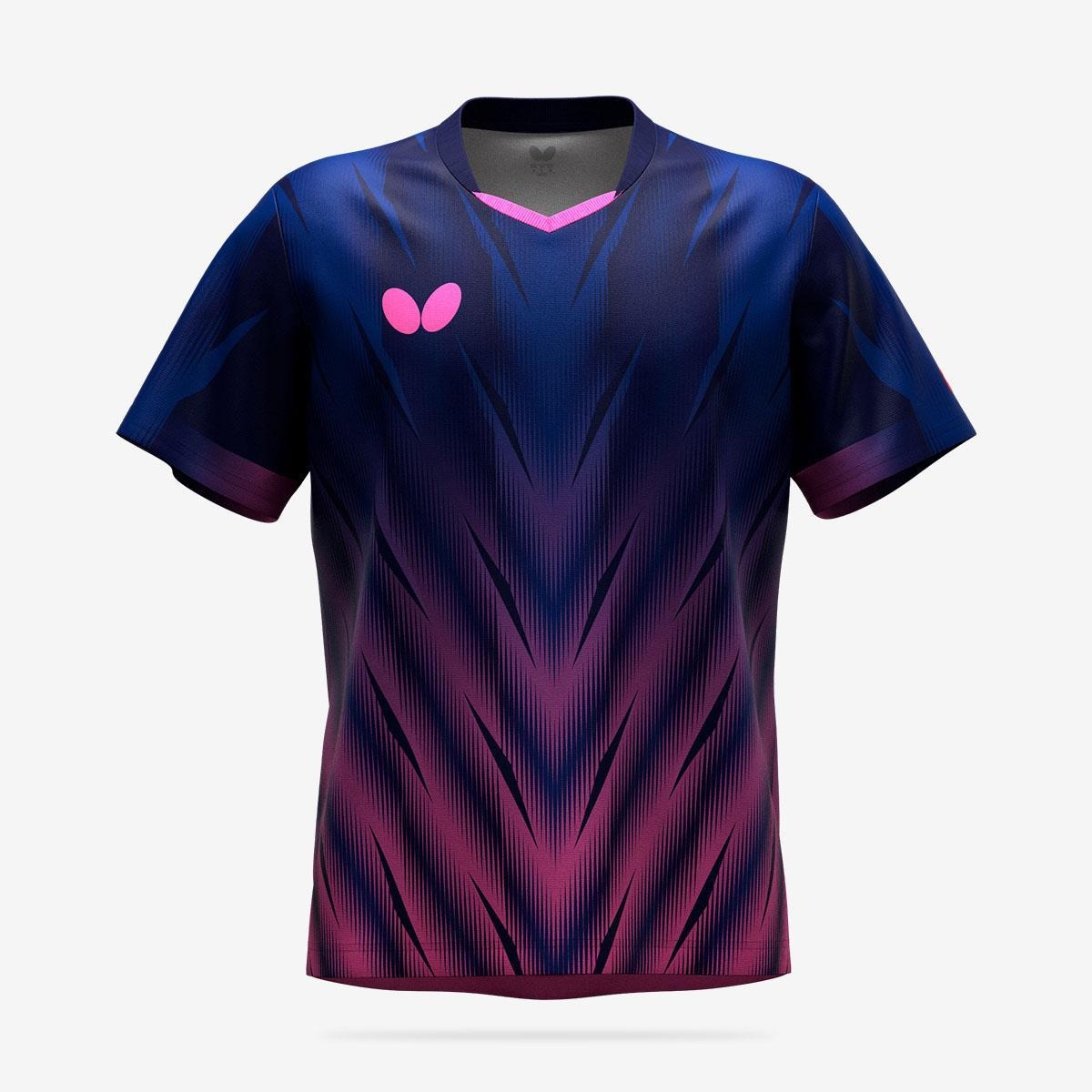 Butterfly フレイザー・シャツ ネイビー XO 47170 178 バタフライ 卓球 ウェア（ユニ）