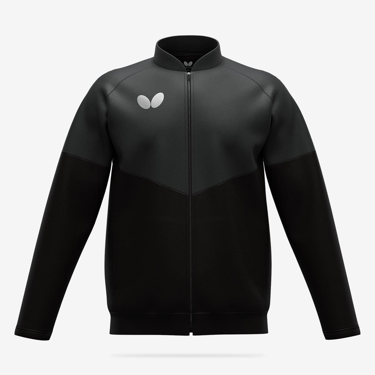 Butterfly ウィルバー・TRジャケット ブラック S 47250 278 バタフライ 卓球 ウェア（ユニ）