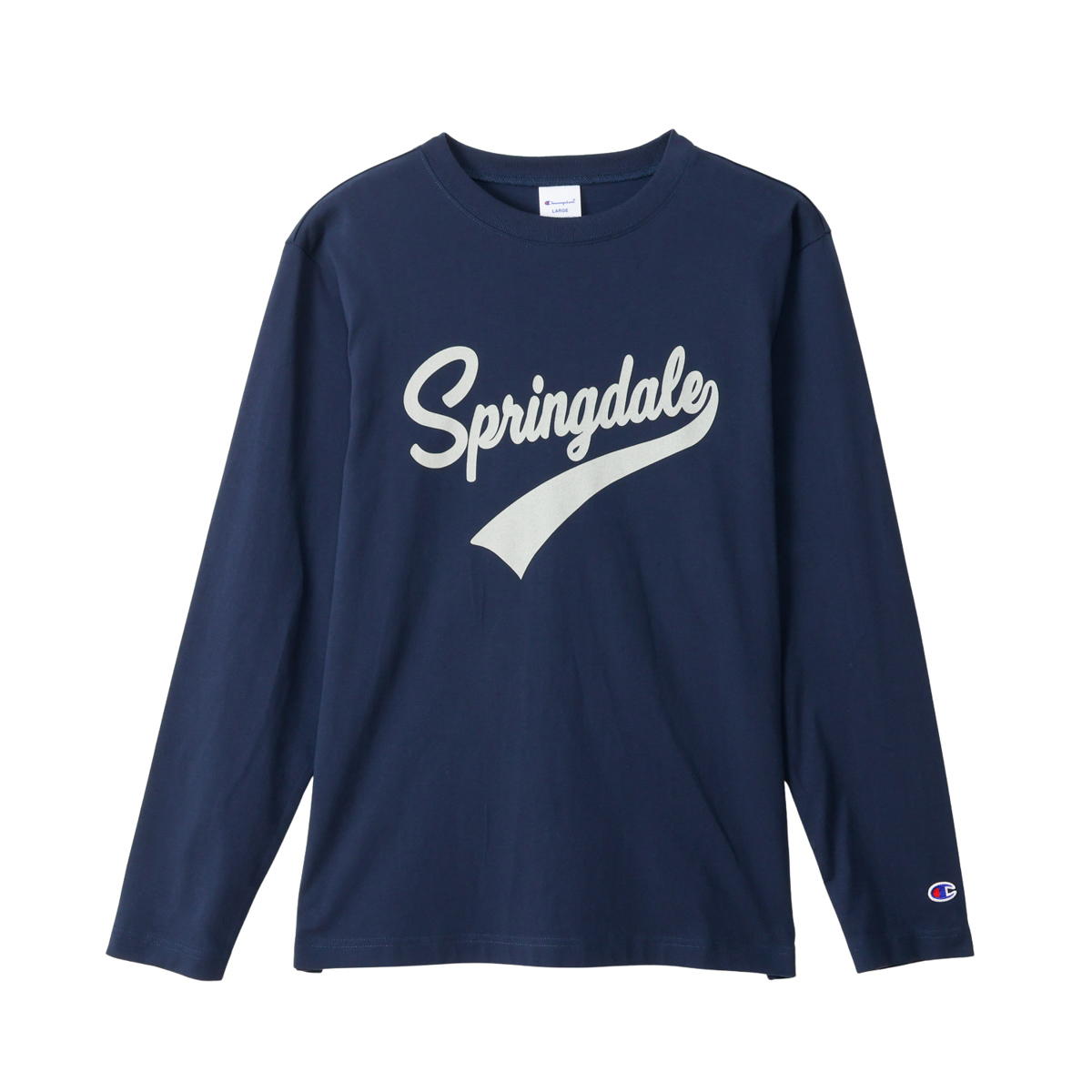 Rakuten - 【3日20時〜スーパーSALE終了まで店内最大P10倍】Champion LONG SLEEVE ネイビー M C3-C421 370 チャンピオン BASIC ウェア（メンズ・ユニ）
