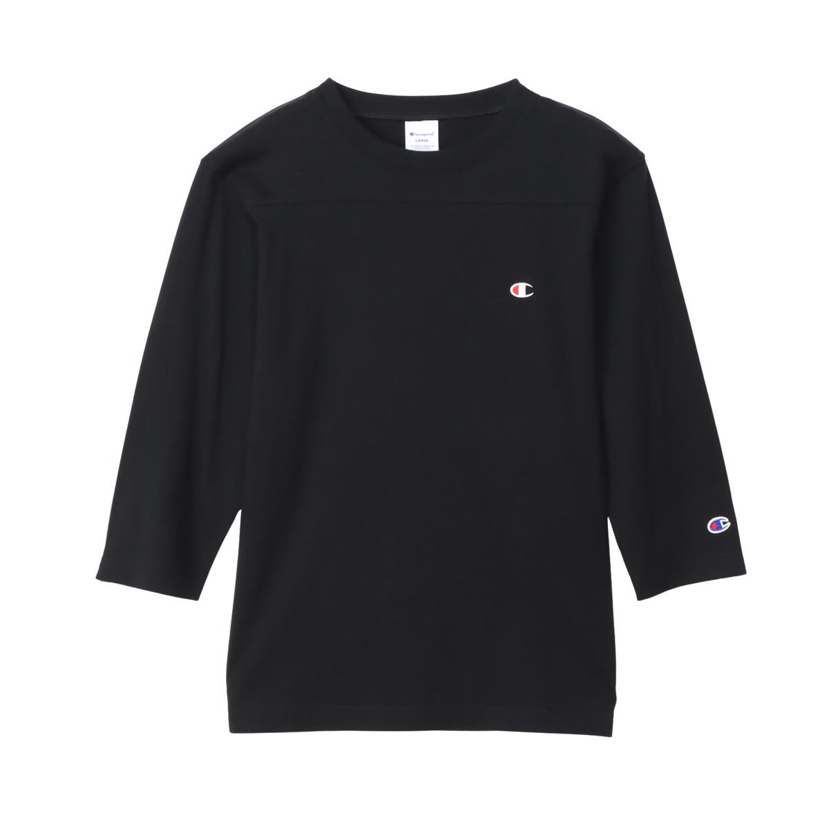 Rakuten - Champion 3／4 SLEEVE ブラック L C3-C426 090 チャンピオン BASIC ウェア（メンズ・ユニ）