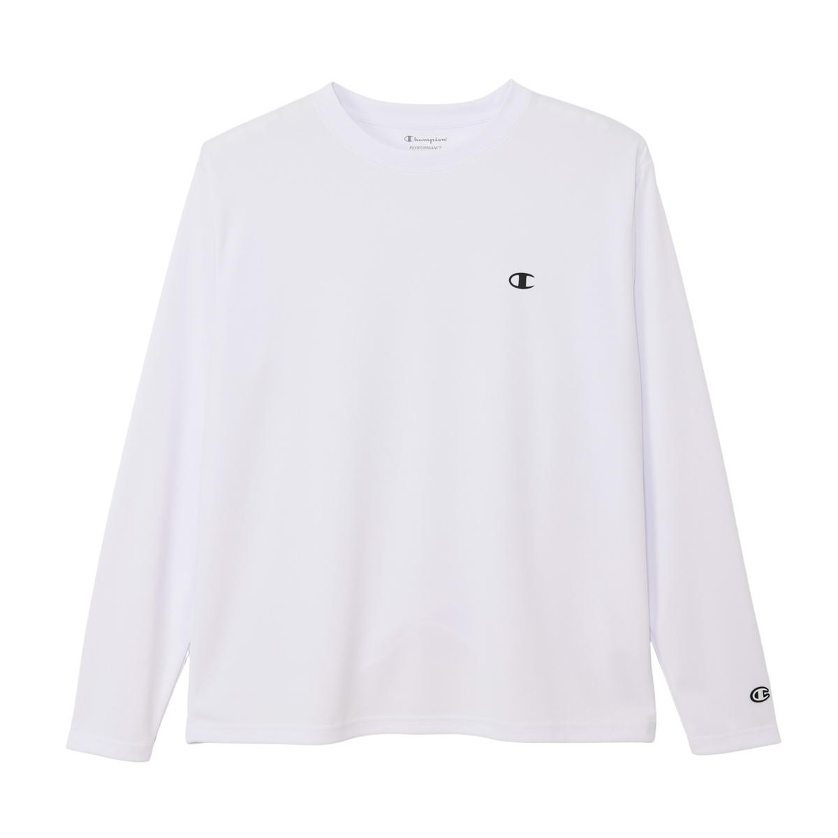 【1/1～4 新春初売り★最大1,000円オフクーポン】Champion LONG SLEEVE ホワイト M C3-CS450 010 チャンピオン MEN’S SPORTS ウェア（メンズ）