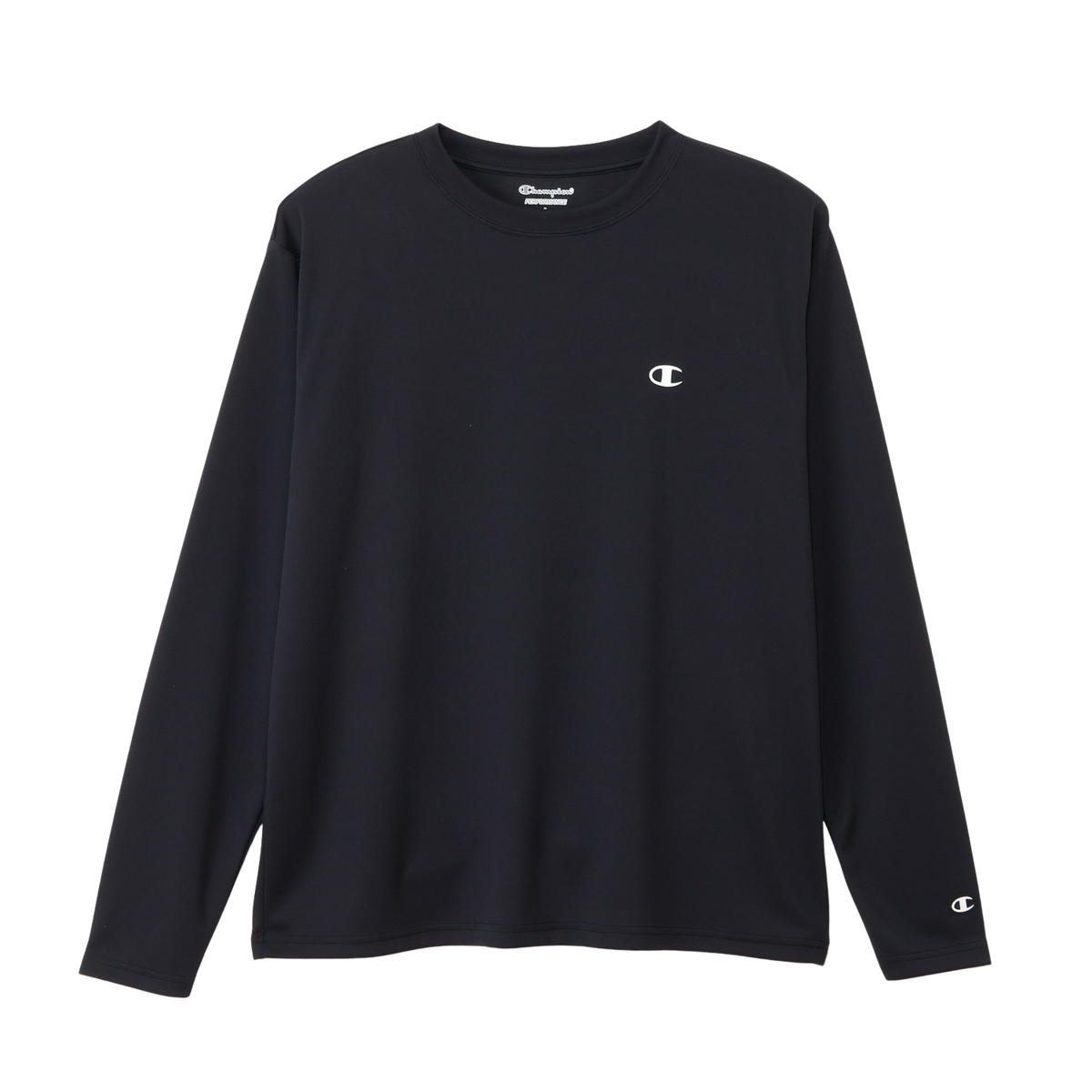 【24日18時～30時間限定★ショップP最大10倍】Champion LONG SLEEVE ブラック XL C3-CS450 090 チャンピオン MEN’S SPORTS ウェア（メンズ）