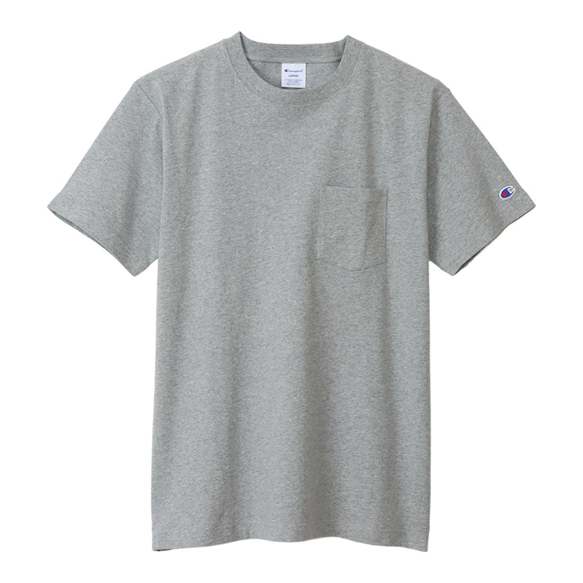乐天商城 - Champion SHORT SLEEVE POCKET T オックスフォードグレー M C3-X357 070 チャンピオン BASIC ウェア（メンズ・ユニ）