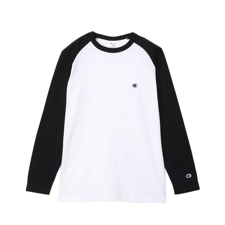 【ブラックフライデー★最大1500円OFFクーポン】Champion RAGLAN L／S T-SHI ブラック XL C3-Y429 090 チャンピオン BASIC ウェア（メンズ・ユニ）