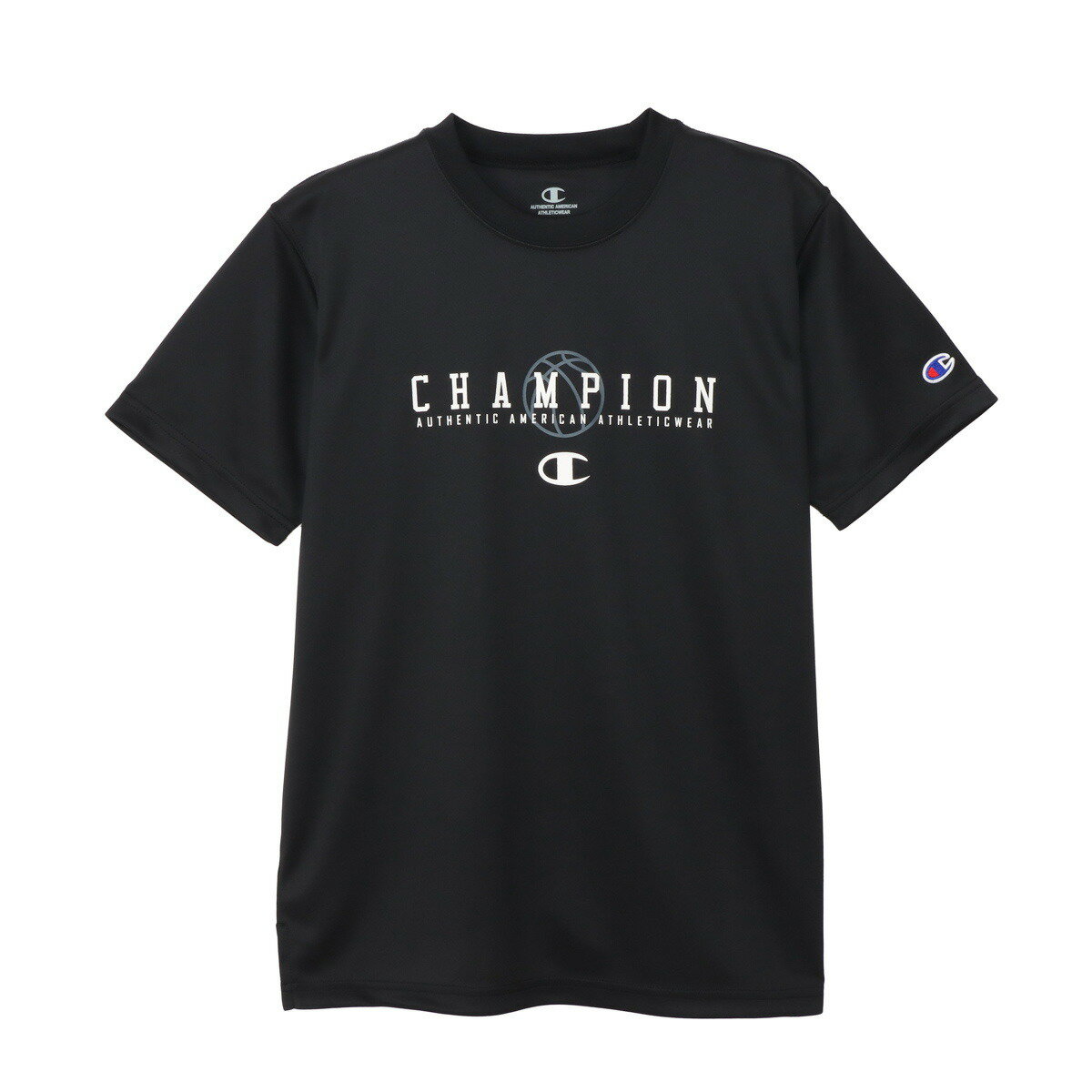 CHAMPION SHORT SLEEVE T-SHIRT ブラック 150 CK-BB335 090 チャンピオン BASKETBALL ウェア（キッズ）