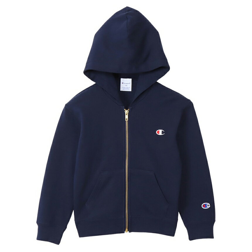 【イーグルス感謝祭期間★ショップP最大6倍】Champion ZIP HOODED SWEAT ネイビー 140 CK-Y102 370 チャンピオン KIDS BASIC ウェア（キッズ）