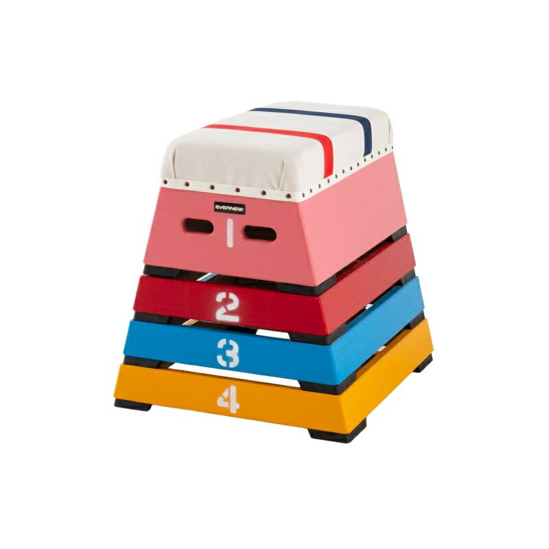 EVERNEW カラーとび箱4段（指導ライン入） EKF164 エバニュー 体操