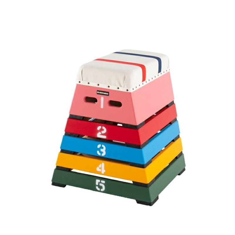 EVERNEW カラーとび箱5段（指導ライン入） EKF165 エバニュー 体操