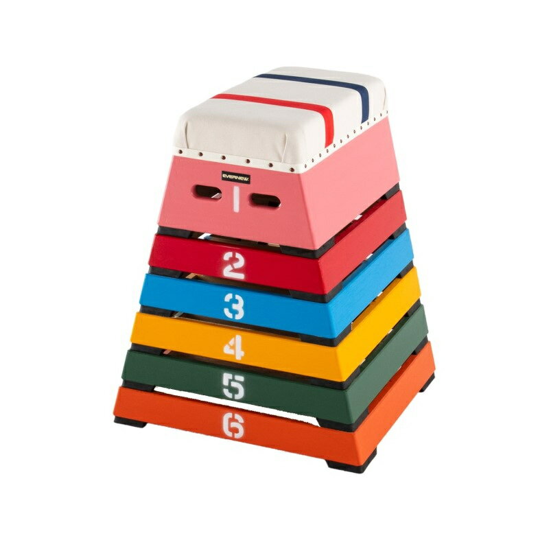 EVERNEW カラーとび箱6段（指導ライン入） EKF166 エバニュー 体操
