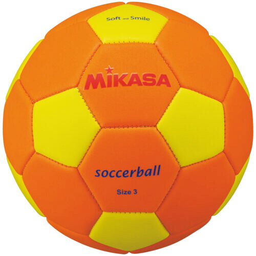 Rakuten - MIKASA スマイルサッカー3号 マシーン縫い オレンジ／黄 STPEF3-OY ミカサ スマイルボール ボール