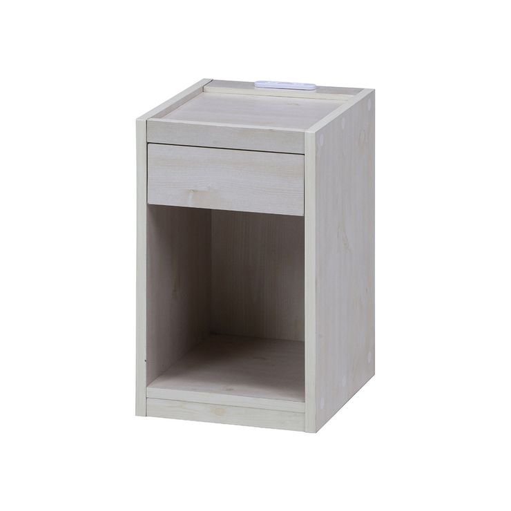 【メーカー直送】 不二貿易 ベッドサイドテーブル WH（コンセント付き） 2017-1108-02 99324 KNS