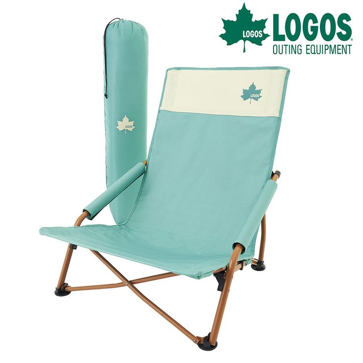 【DPGS限定5％OFFクーポン】LOGOS ロゴス Life あぐらチェア（カラフルロゴス）ライトブルー 73311002 キャンプ アウトドア チェアリング KNSのサムネイル