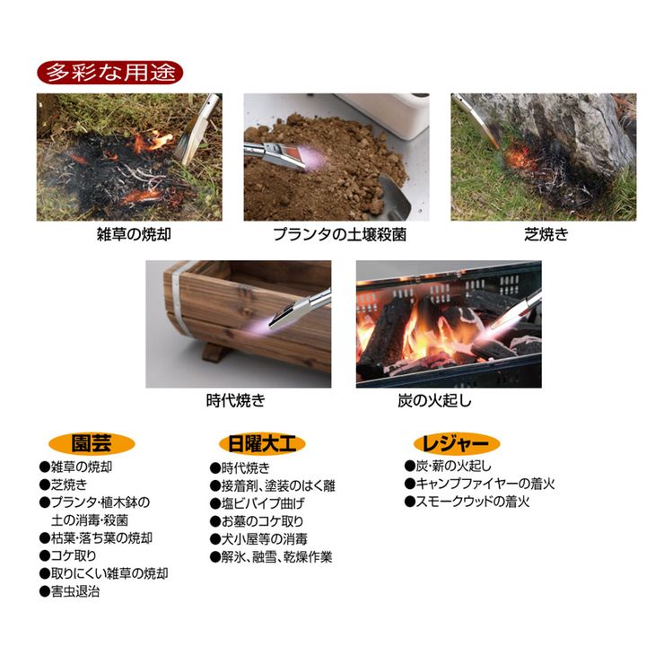 新富士バーナー 草焼バーナーCB ハンディ カセットガス式 カセットガス式 草焼きバーナー 草焼きバーナー KB-100 ※ガスボンベは別売り・付属しておりません KNS 3