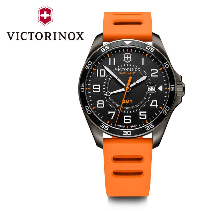 ビクトリノックス 腕時計（メンズ） 【国内正規品】 ビクトリノックス VICTORINOX 241897 FieldForce SP GMT BK OR 241897 腕時計 ウォッチ メンズ 防水 アウトドア アウトドアギア 国内正規品 VX KNS