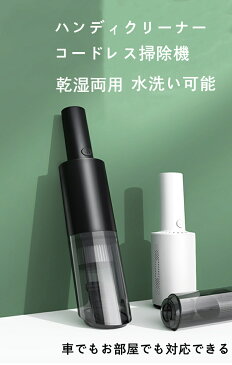 コードレス 掃除機 ハンディクリーナー 車用掃除機 ワイヤレス ハンディ掃除機 乾湿両用 小型 手持ち 魅力的 サイクロン 電源 6000Pa 超軽量 家用掃除機 ソファー ベッド 掃除 隙間まで掃除できる 携帯便利 即納 送料無料