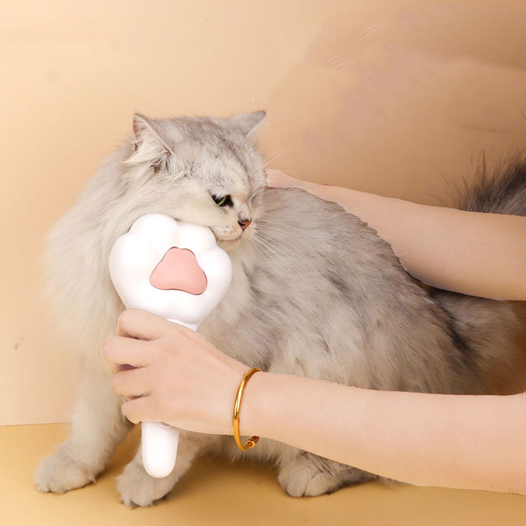 ワンタッチ ペットブラシ 毛取り 猫 犬 スリッカーブラシ ペット用ブラシ 猫ブラシ...