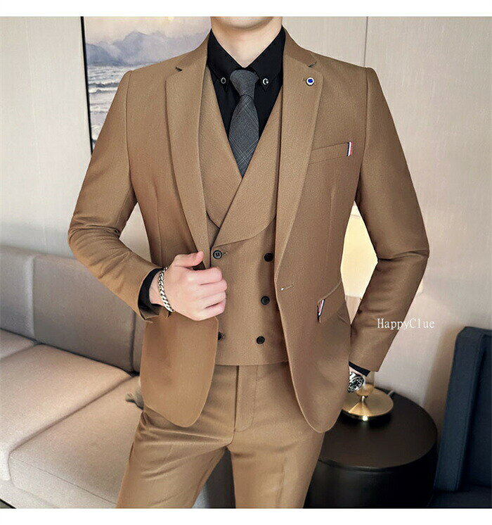 3ピーススーツ タキシード 紳士服 メンズスーツ スリーピース 男性 スリムスーツ ...