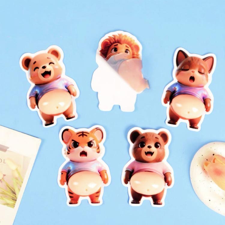 ぷにぷにシール 30点セット もちもち スクイーズシール 3D立体 お腹シール ご褒美シール スクイーズ 可愛い 立体ステッカー 動物 パンダ 猿 ライオン くま マシュマロシール シール帳 デコレーション ストレス解消 おもちゃ プレゼント 送料無料 ayaballoonstore-10025932 AYABalloon サンプル画像2