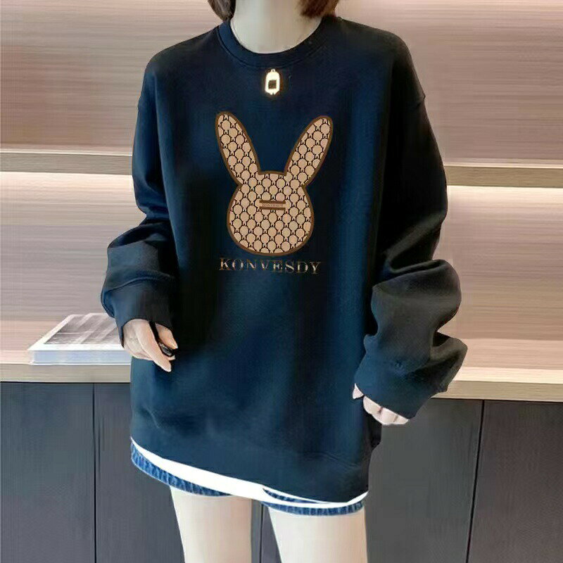 トレーナー 長袖 レディース プリント 厚手 春 春服 長袖 プルオーバー トップス ゆったり 可愛い 韓国風 カジュアル かわいい 3色S- 兎 うさぎ 可愛いトレーナー 厚い レディーストレーナー かわいい カジュアルトップス かわいいトップス 可愛いトップス