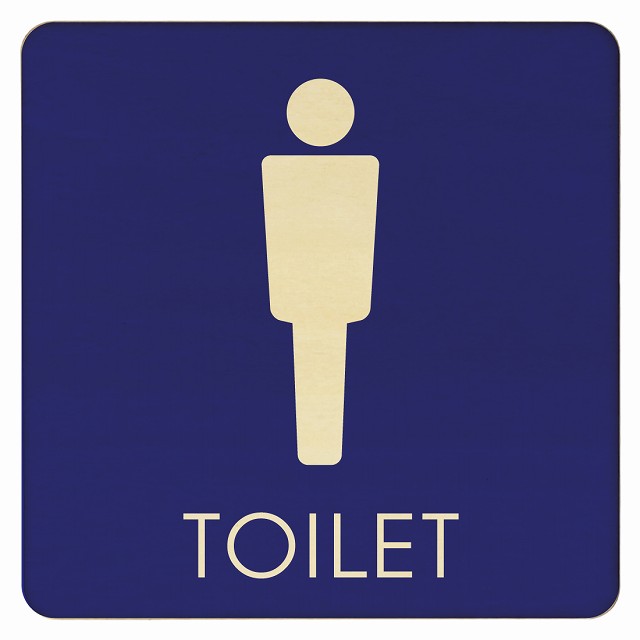9x9cm 14x14cm 27x27cm トイレ 御手洗 TOILET トイレマーク A2 男 MENS ピクトサイン 木製ドアサイン ..