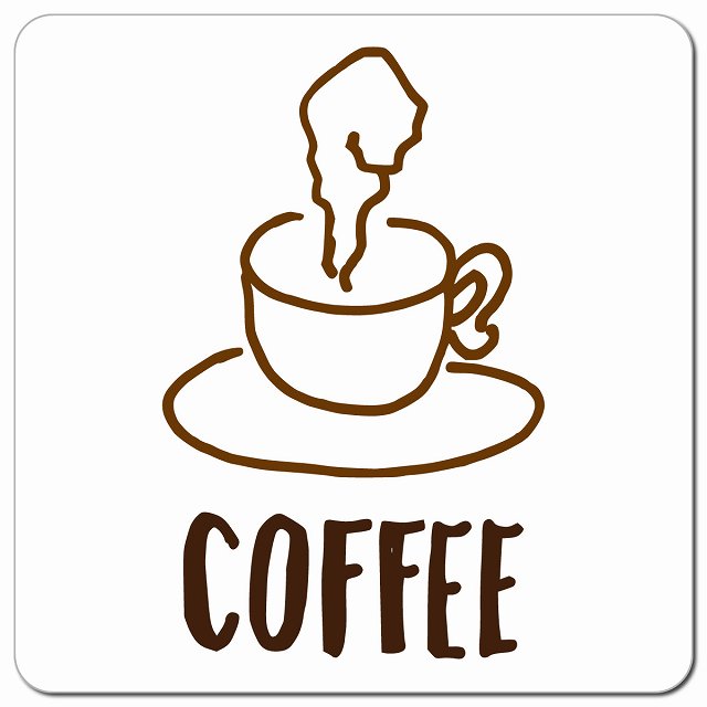 COFFEE ピクトサイン マグネットステッカー マグネット 強力 正方形 13x13cm インテリア 施設 案内 注..