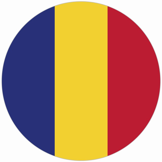 ルーマニア 国旗 ステッカー シール National Flag 丸型 直径13 給油口 カーステッカーround type 屋外..