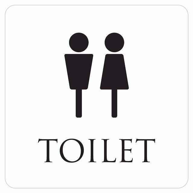 トイレ 御手洗 TOILET トイレマーク ホワイト ブラック 男女マーク ピクトサイン ステッカー シール 塩..