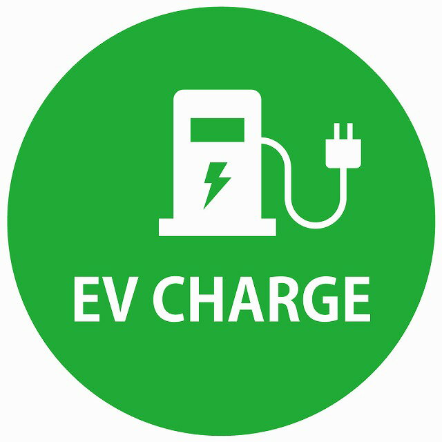 EV Charge 充電ステーション デザイン タイプ グリーンホワイト 電気自動車 充電 チャージ 充電ポート ..