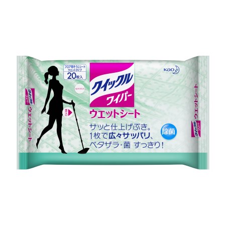 タフなウエット、1枚で広々サッパリ！仕上げぶきにも最適！【仕様】●内容量：20枚×10個メーカー：花王（株）【花王 紙クリーナー類 クイックル】