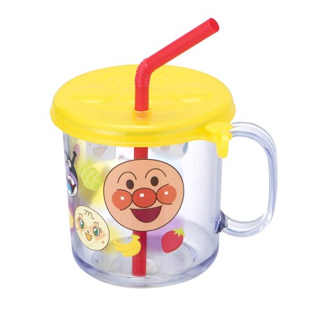 レック アンパンマン フタ付き ストローコップ 250ml KK-337【レック ベビー 子供 食器 コップ ふた 蓋】