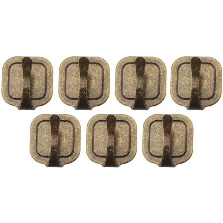 【ポスト投函対応】ST-10 強力粘着テープフック　アンティークミニ　7個入