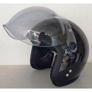 シールド付きジェットヘルメット BK NT-072【NISCO バイク ヘルメット 安全】