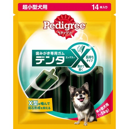 【ポスト投函専用発送】ぺディグリー デンタエックス 超小型犬用 レギュラー 14本入り【マースジャパン ペット フード おやつ スナック】