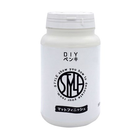 STYLE DIYペンキ スノウホワイト 500ml【ニッペ DIYペンキ 室内塗料 つやなし】