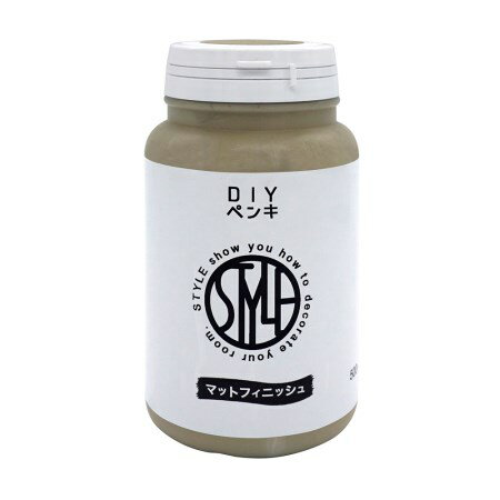 楽天アヤハディオ　ネットショッピングSTYLE DIYペンキ グレージュ 500ml【ニッペ DIYペンキ 室内塗料 つやなし】